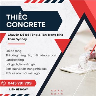 Thiếc Concrete - Chuyên đổ bê tông & sửa chữa nhà cửa toàn Sydney