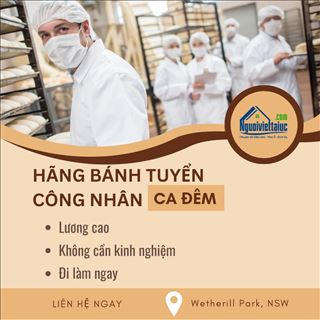Hãng bánh ở Wetherill Park tuyển công nhân lương đến $33.40/h